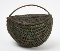 Lidded Painted Basket