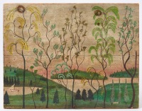 Primitive Landscape with Trees