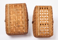 Two Rectangular Handled Splint Baskets - 3