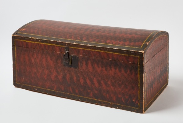 Paint-Decorated Dome Top Trunk