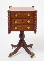 Mahogany Three-Drawer Work Table