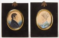 J. H. Gillespie - Pair of Miniature Portraits