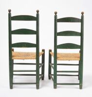 Twelve Painted Ladderback Side Chairs stamped 'Farrow' - 5
