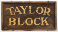 Wooden Trade Sign - Taylor Block