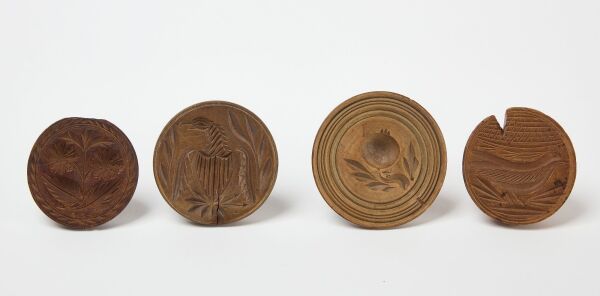 Four Carved Butter Molds