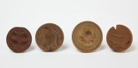 Four Carved Butter Molds