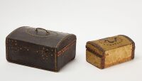 Two Miniature Riveted Trunks - 3