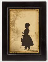 Silhouette of a Girl with Umbrella - Saratoga 1844