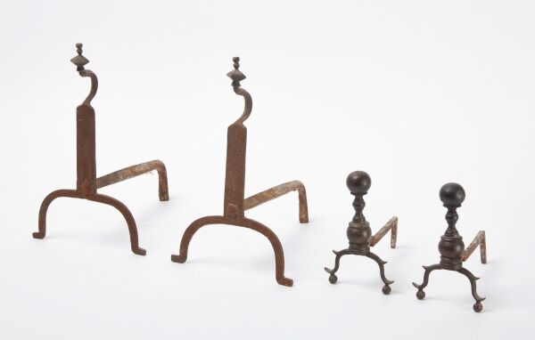 Two Pairs of Miniature Andirons