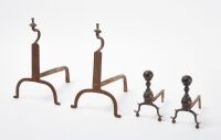 Two Pairs of Miniature Andirons