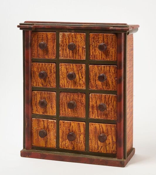 Painted Apothecary Cabinet