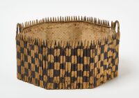 Folk Art Painted Basket