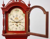 R. Whiting Grandfather Clock in Red Paint - 3