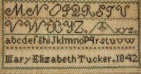 Mary Elizabeth Tucker - Needlework Sampler, 1842 - 2