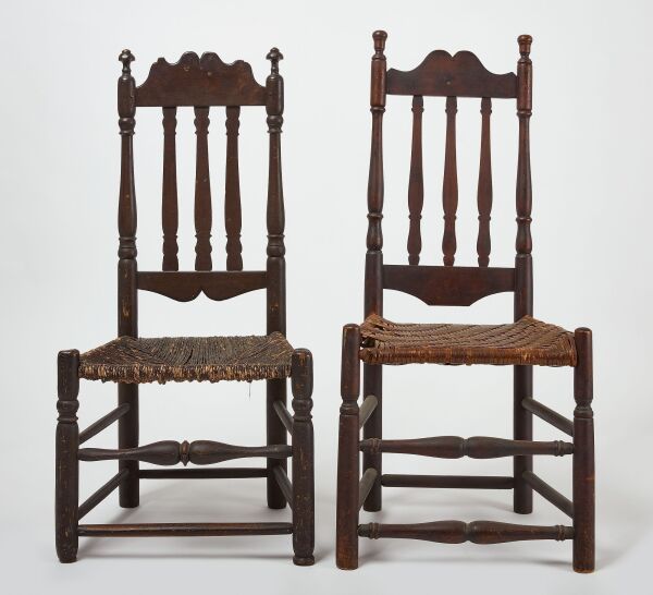 Two Connecticut Bannister Back Chairs