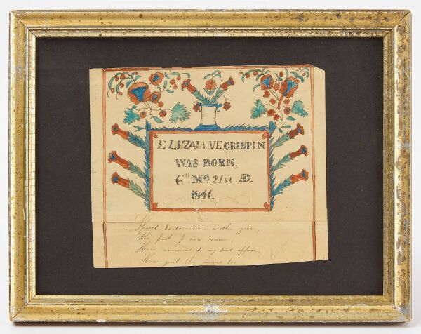 Watercolor Fraktur - Eliza Jane Crispin