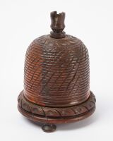 Carved Treen String Holder - 2