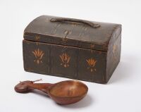 Paint-Decorated Dome Top Trunk with Lollipop Scoop