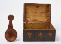 Paint-Decorated Dome Top Trunk with Lollipop Scoop - 2