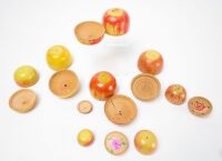 Collection of Painted Treen Apple Boxes - 4