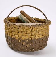 Painted Basket with Homemade Implements - 2