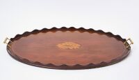 Scalloped Edge Tray with Seashell Inlay