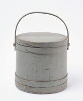 Handled Firkin in Grey Paint