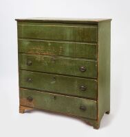 Early Blanket Chest in Green Paint