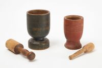 Two Wooden Mortars and Pestles - 2
