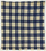 Blue and White Woven Blanket - 2