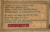 Windsor Connecticut Needlework Sampler - Ann Phelps, 1821 - 2