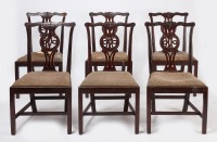 Set of Six Chippendale Dining Chairs