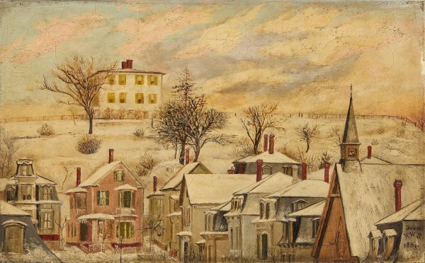 Winter Village Scape, 1883