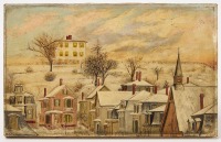 Winter Village Scape, 1883 - 2