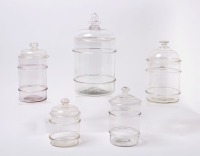 Five Apothecary Jars