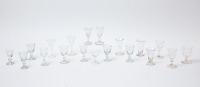 Group of Nineteen Early Wine Glasses