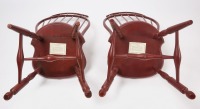 Pair of Painted D. R. Dimes Windsor Chairs - 5
