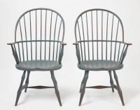 D. R. Dimes - Pair of Bow Back Windsor Armchairs