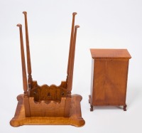 Tiger Maple Apothecary Drawers and Porringer Table - 2