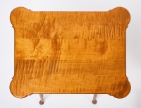 Tiger Maple Apothecary Drawers and Porringer Table - 4