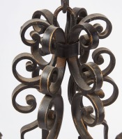 Wrought Iron Six-Light Chandelier - 2