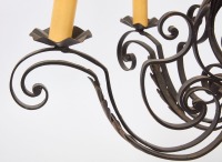 Wrought Iron Six-Light Chandelier - 3