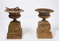 Two Cast Iron Urns - 3
